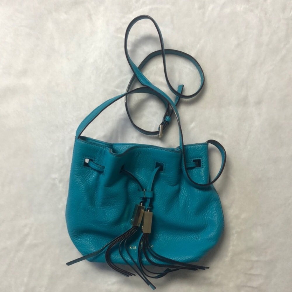 Kate spade leather turquoise crossbody purse